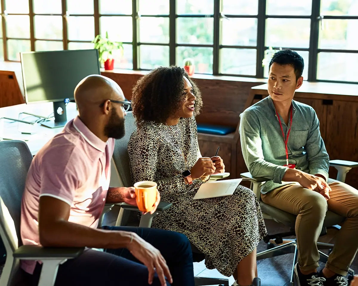People sitting together and talking