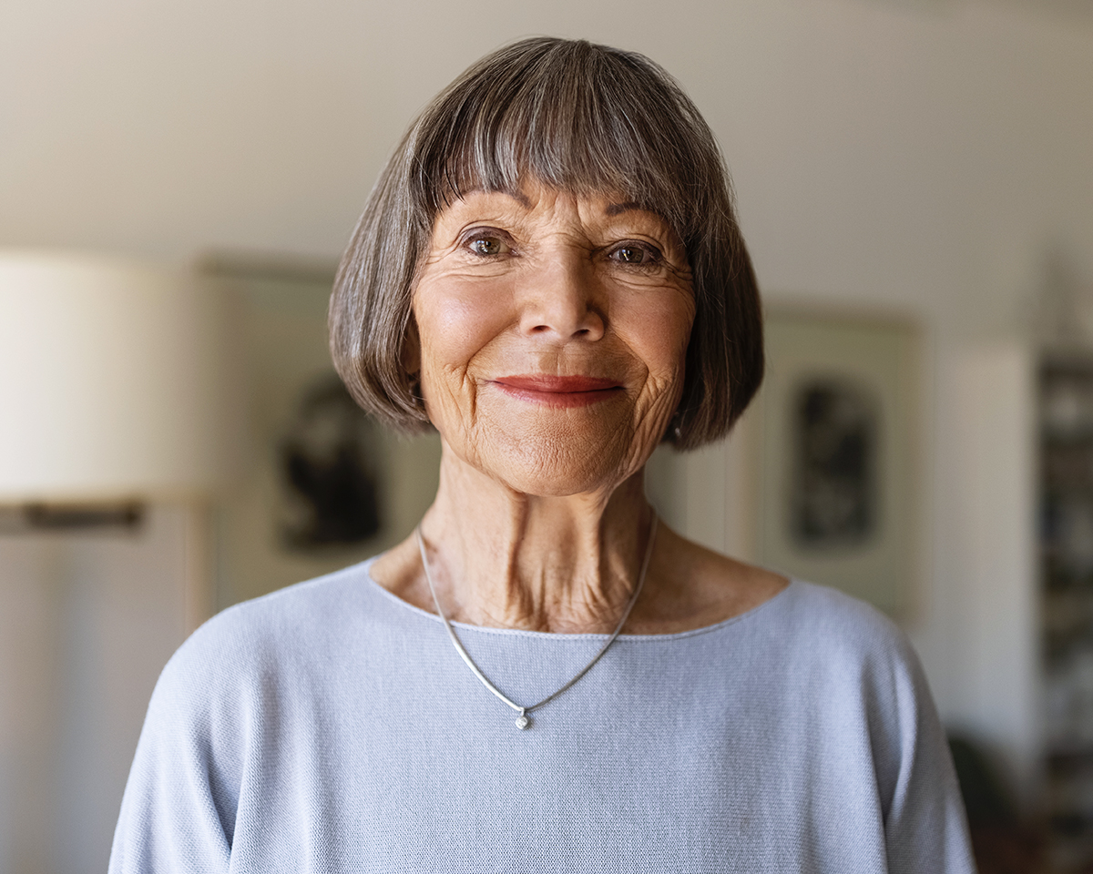 elderly lady smiling